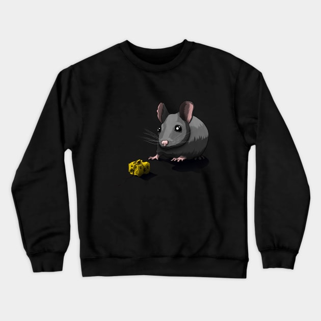 Mouse and cheese Crewneck Sweatshirt by Zlat